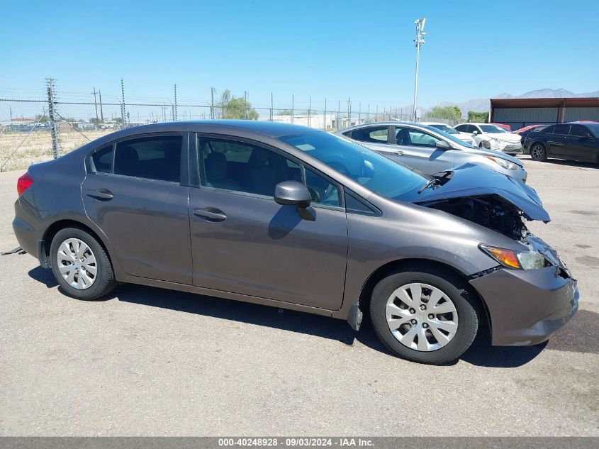 2012 Honda Civic Lx VIN: 19XFB2F54CE322557 Lot: 40248928