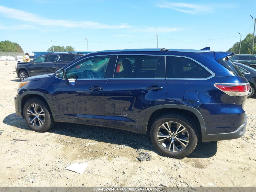 2016 Toyota Highlander Xle V6 VIN: 5TDKKRFH6GS138461 Lot: 40249434