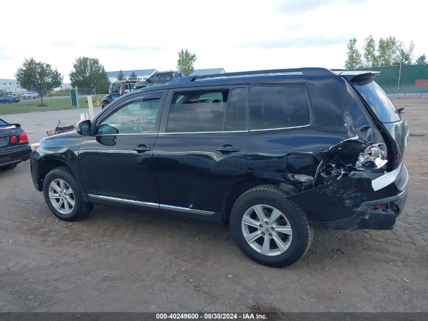 2013 Toyota Highlander Se V6 VIN: 5TDBK3EH5DS176080 Lot: 40249600