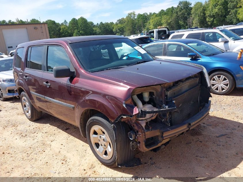 2012 Honda Pilot Lx VIN: 5FNYF3H21CB036911 Lot: 40249661