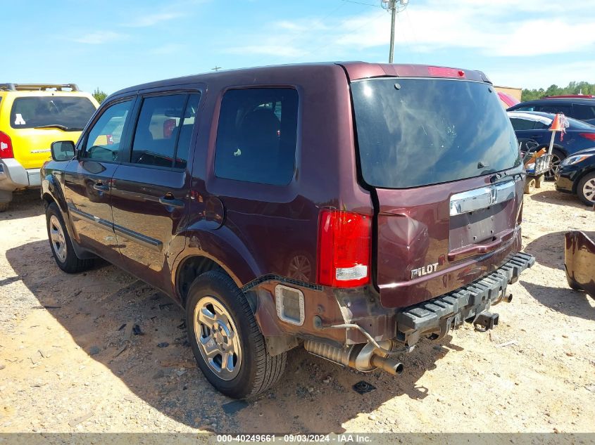 2012 Honda Pilot Lx VIN: 5FNYF3H21CB036911 Lot: 40249661