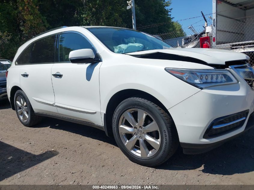 2016 Acura Mdx Advance Entertainment Packages/Advance Package VIN: 5FRYD4H97GB023318 Lot: 40249663