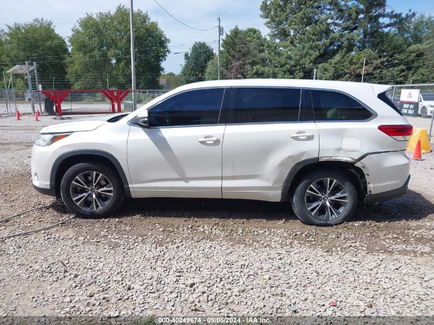 2017 Toyota Highlander Le VIN: 5TDZARFH0HS025883 Lot: 40249674