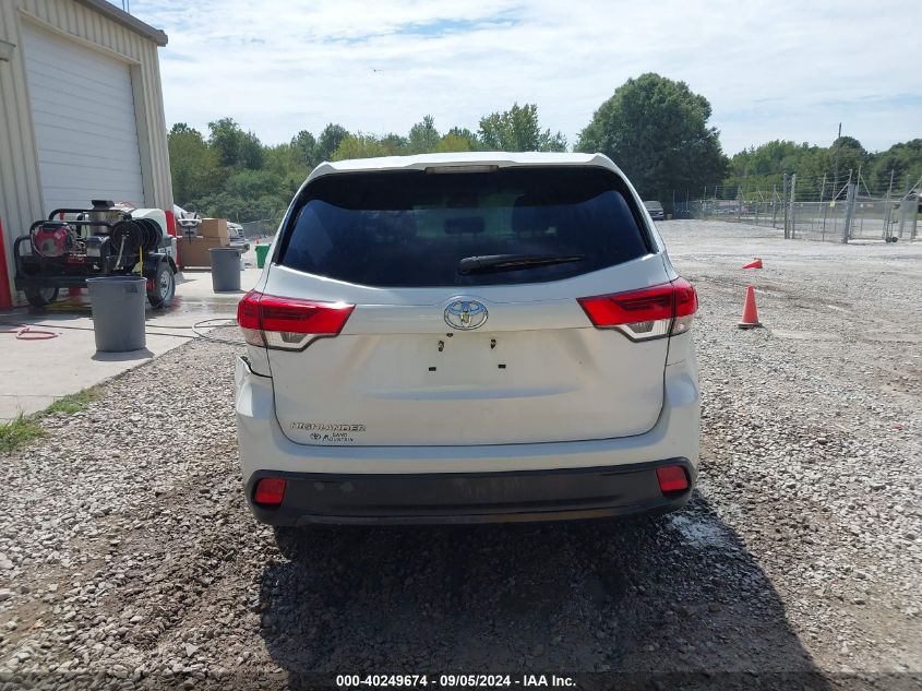 2017 Toyota Highlander Le VIN: 5TDZARFH0HS025883 Lot: 40249674