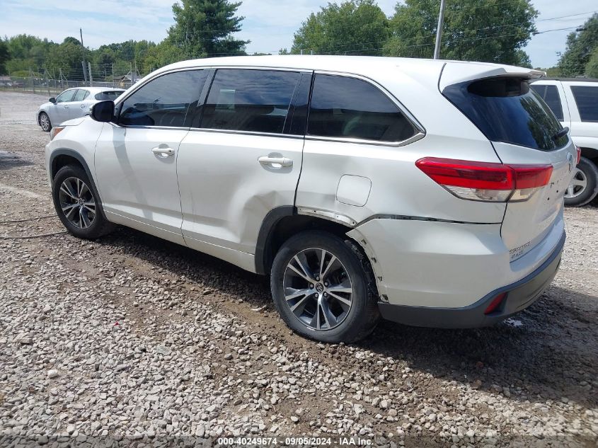 2017 Toyota Highlander Le VIN: 5TDZARFH0HS025883 Lot: 40249674