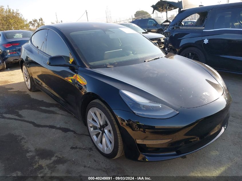 5YJ3E1EB6NF130839 2022 TESLA MODEL 3 - Image 1