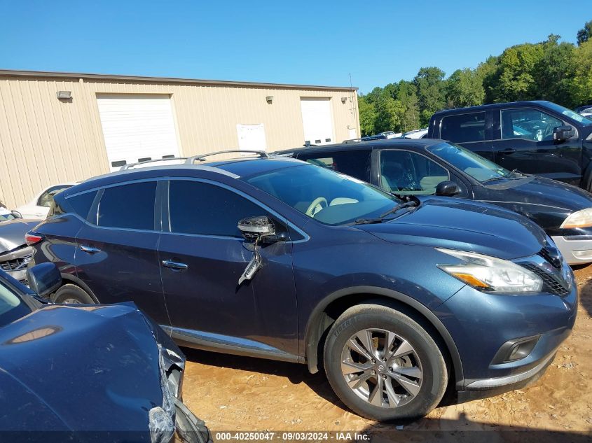 2015 Nissan Murano Sl VIN: 5N1AZ2MG8FN249828 Lot: 40250047