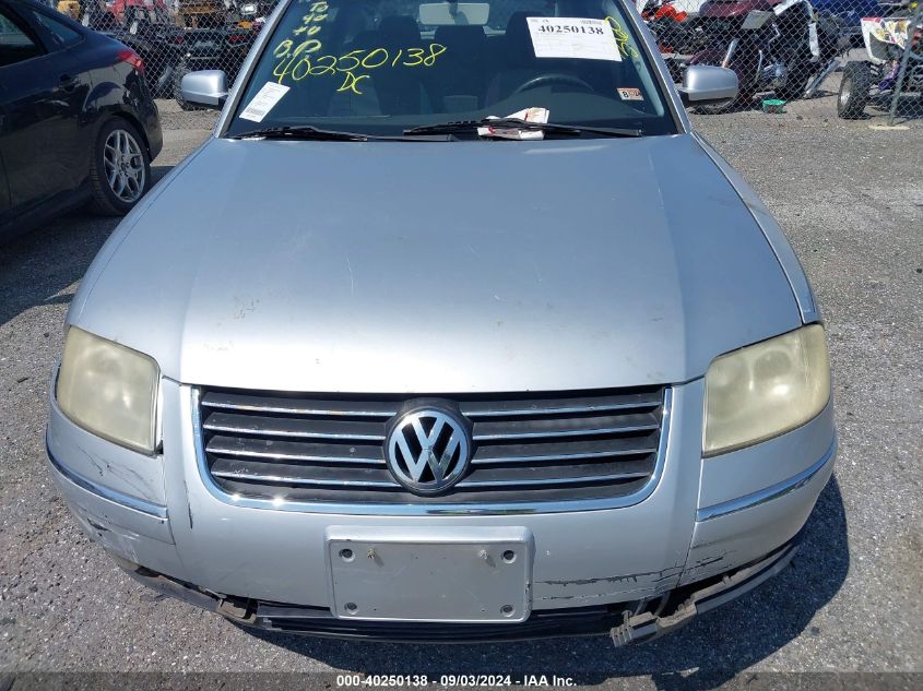 2002 Volkswagen Passat Gls VIN: WVWPD63B72P124179 Lot: 40250138