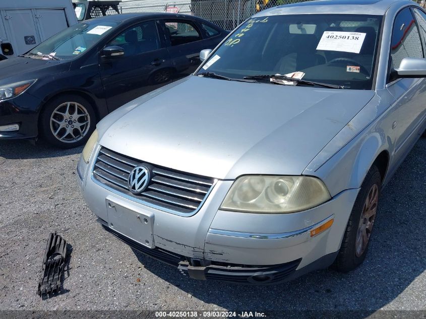 2002 Volkswagen Passat Gls VIN: WVWPD63B72P124179 Lot: 40250138