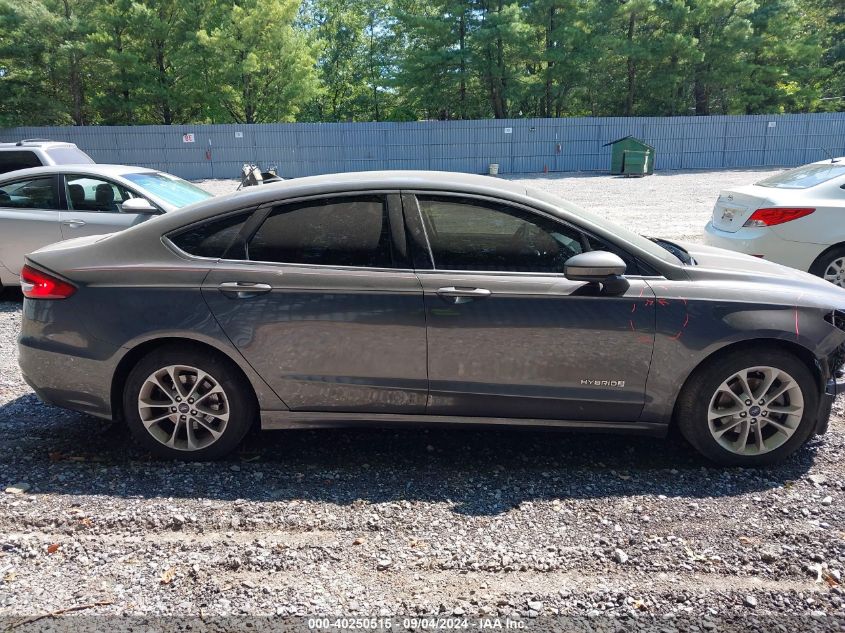 2019 Ford Fusion Hybrid Se VIN: 3FA6P0LUXKR125553 Lot: 40250515