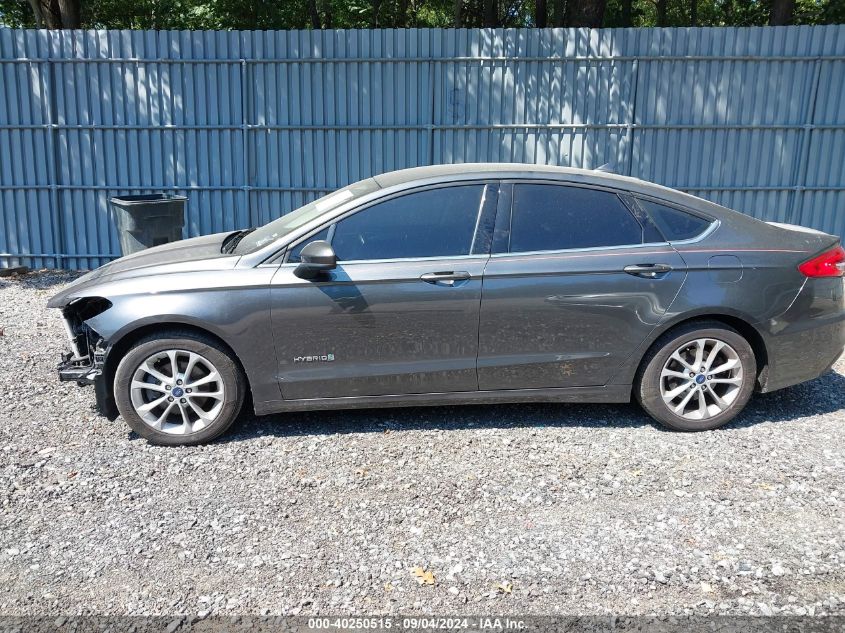 2019 Ford Fusion Hybrid Se VIN: 3FA6P0LUXKR125553 Lot: 40250515