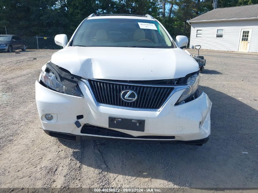 2010 Lexus Rx 350 VIN: 2T2BK1BA9AC075765 Lot: 40250522