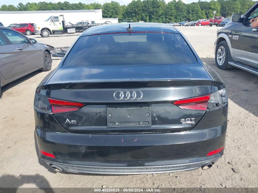 2018 Audi A5 Premium S Line VIN: WAUSNAF54JA005536 Lot: 40250525