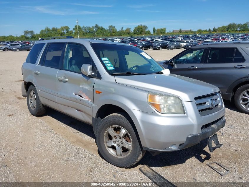 2006 Honda Pilot Ex-L VIN: 5FNYF18756B016925 Lot: 40250542