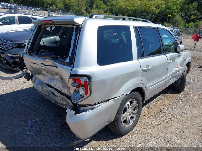 2006 Honda Pilot Ex-L VIN: 5FNYF18756B016925 Lot: 40250542