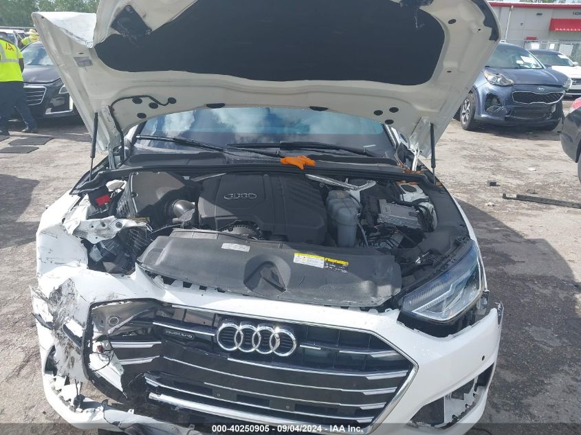 2021 Audi A4 Premium 40 Tfsi Quattro S Tronic VIN: WAUABAF40MN002741 Lot: 40250905