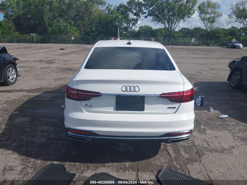 2021 Audi A4 Premium 40 Tfsi Quattro S Tronic VIN: WAUABAF40MN002741 Lot: 40250905