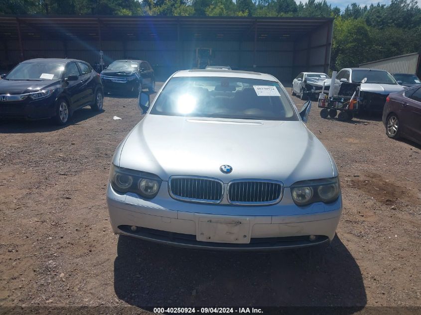 2004 BMW 745I VIN: WBAGL63444BP69006 Lot: 40250924