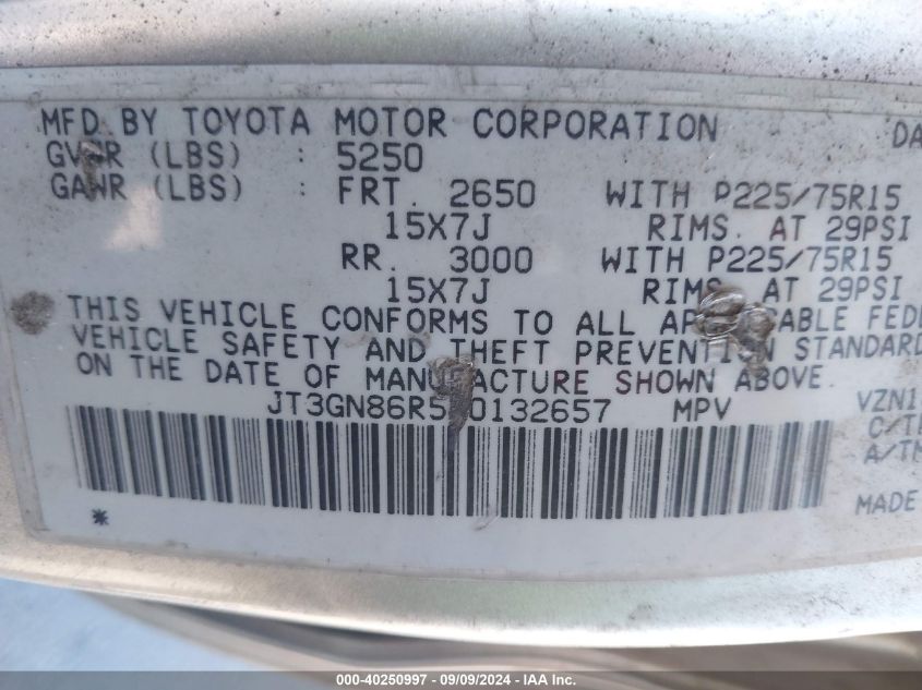 JT3GN86R5X0132657 1999 Toyota 4Runner Sr5 V6