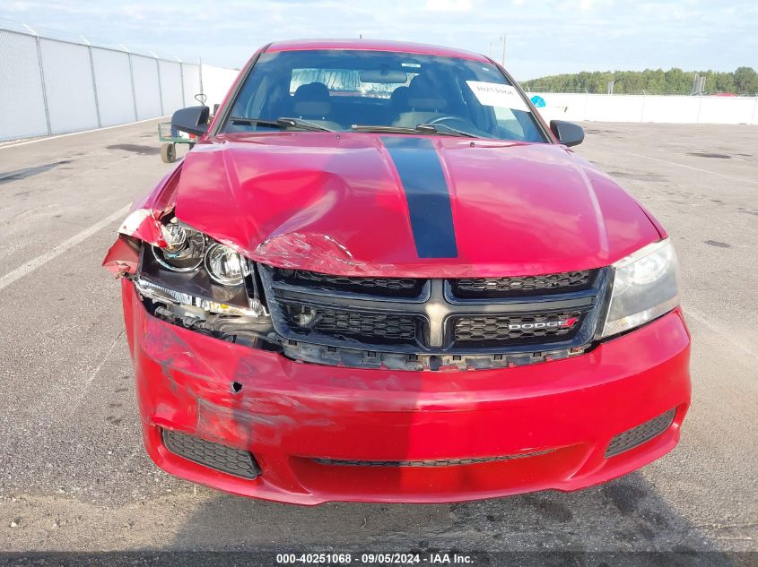 2013 Dodge Avenger Se VIN: 1C3CDZAG4DN747728 Lot: 40251068