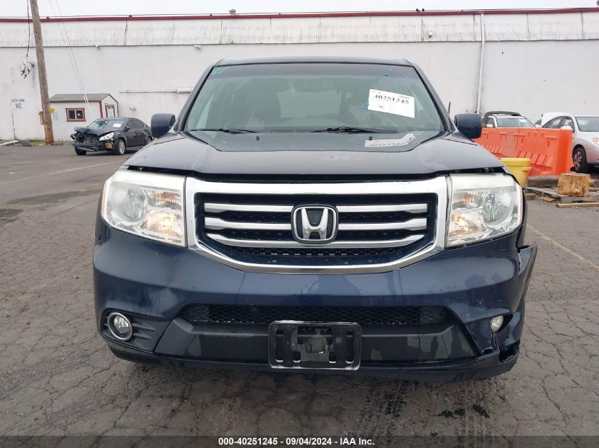 2012 Honda Pilot Ex-L VIN: 5FNYF4H58CB015876 Lot: 40251245