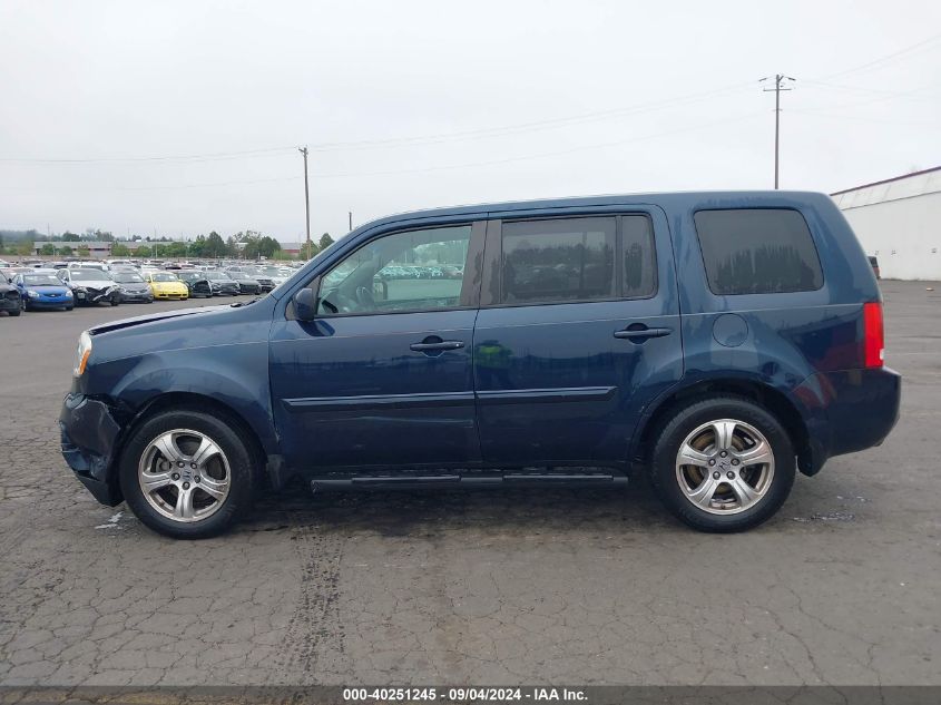 2012 Honda Pilot Ex-L VIN: 5FNYF4H58CB015876 Lot: 40251245