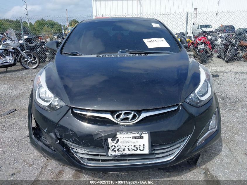 2014 Hyundai Elantra Se VIN: 5NPDH4AEXEH497922 Lot: 40251318