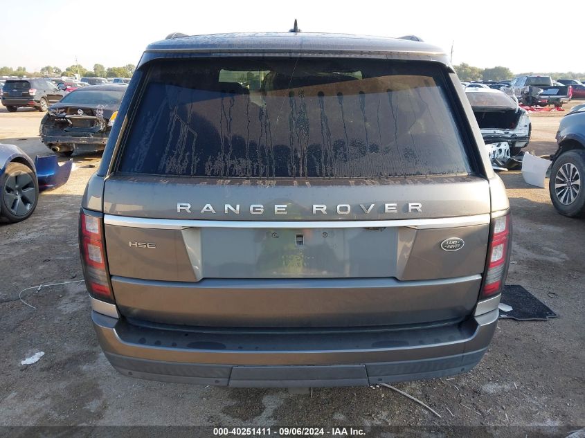 2016 Land Rover Range Rover Hse VIN: SALGS2PFXGA316288 Lot: 40251411