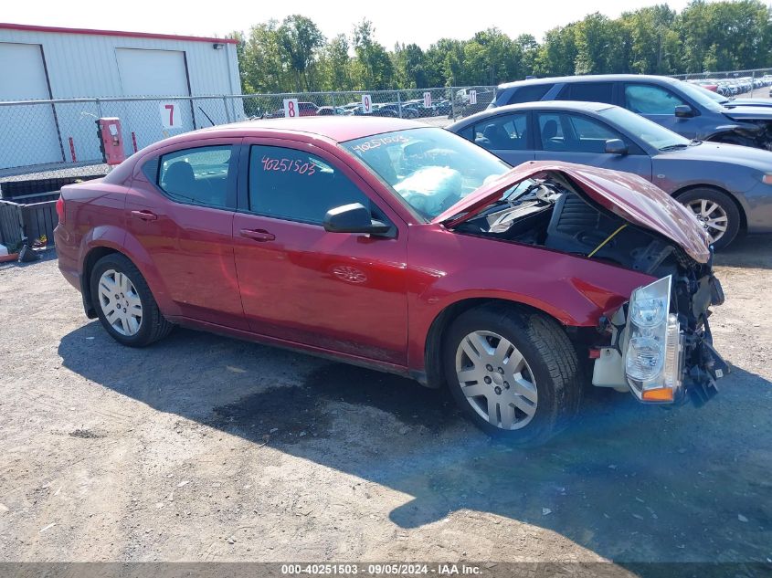 2014 Dodge Avenger Se VIN: 1C3CDZAG3EN224167 Lot: 40251503