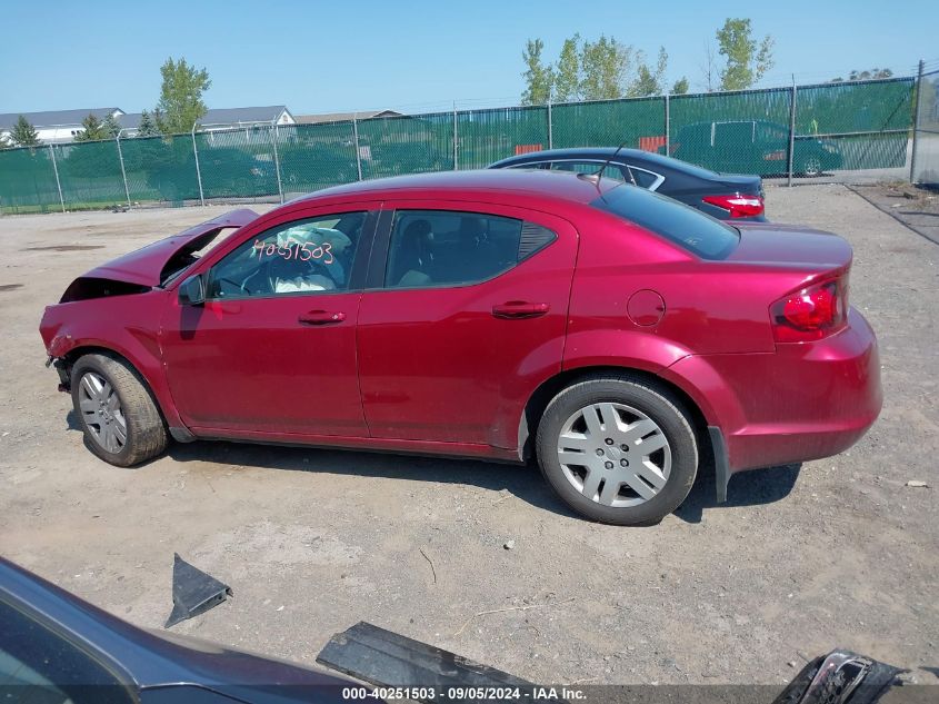 2014 Dodge Avenger Se VIN: 1C3CDZAG3EN224167 Lot: 40251503