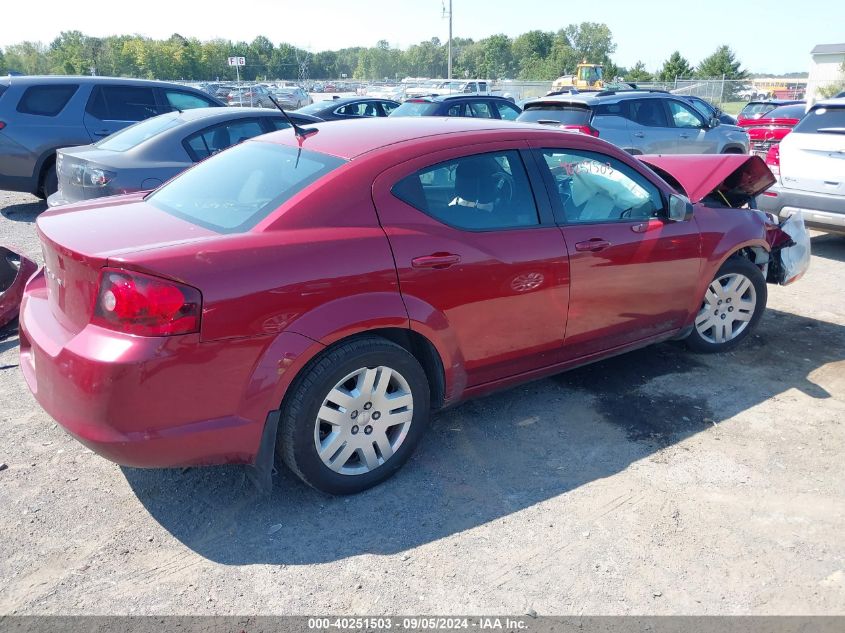 2014 Dodge Avenger Se VIN: 1C3CDZAG3EN224167 Lot: 40251503