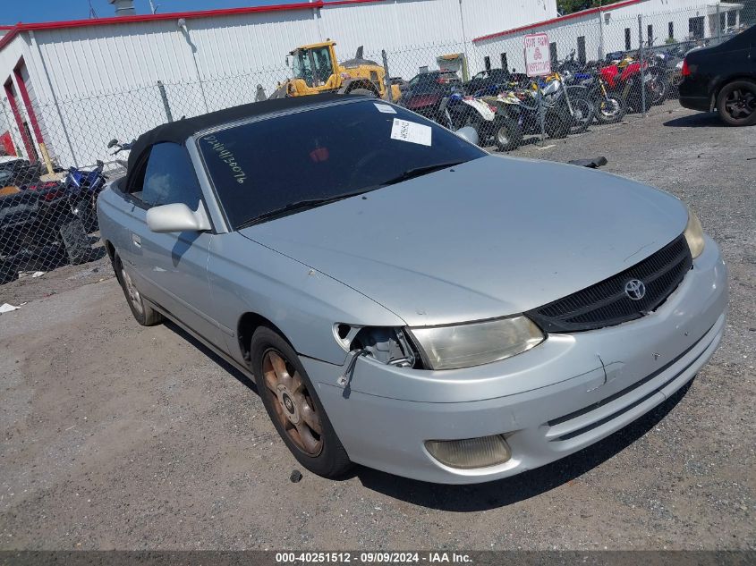 2000 Toyota Camry Solara Sle V6 VIN: 2T1FF28P4YC386249 Lot: 40251512