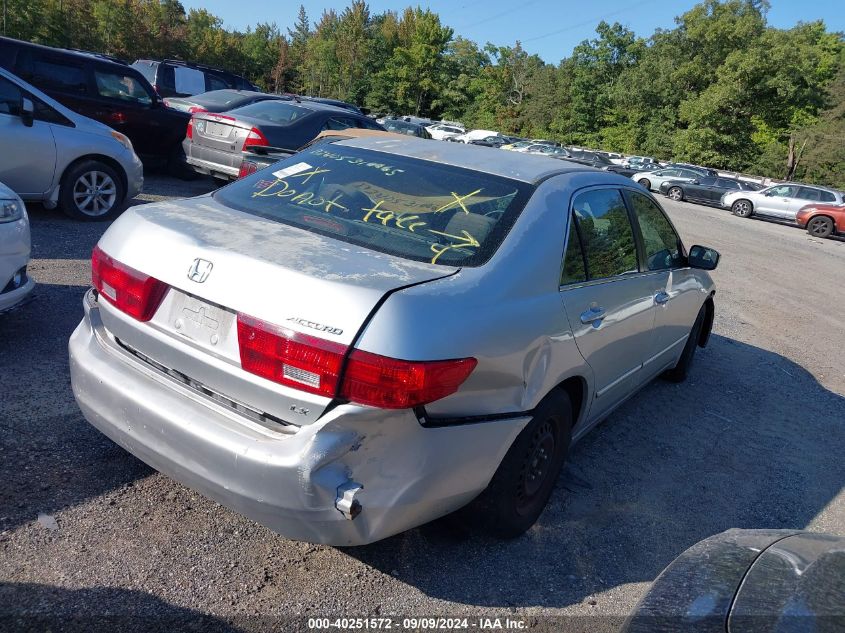 2005 Honda Accord 2.4 Lx VIN: 1HGCM56455A186033 Lot: 40251572