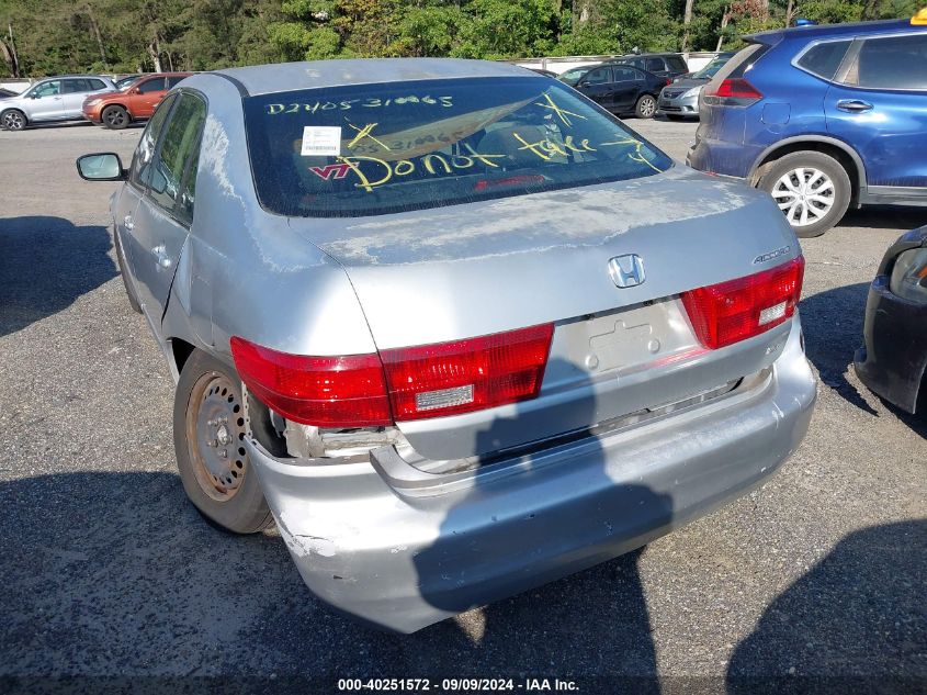 2005 Honda Accord 2.4 Lx VIN: 1HGCM56455A186033 Lot: 40251572