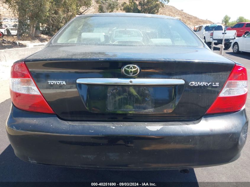 2002 Toyota Camry Le V6 VIN: 4T1BF32K02U018156 Lot: 40251690