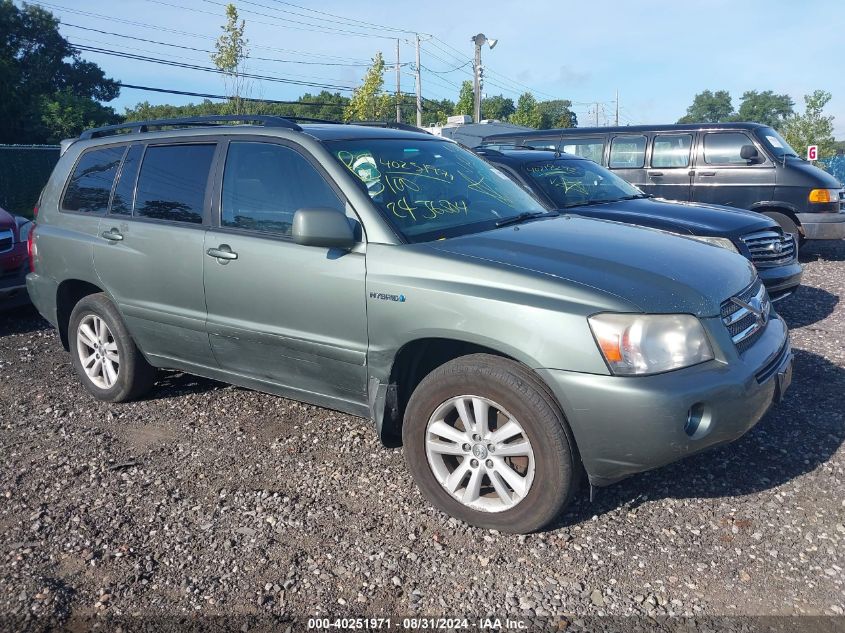 2007 Toyota Highlander Hybrid V6 VIN: JTEEW21A270043350 Lot: 40251971