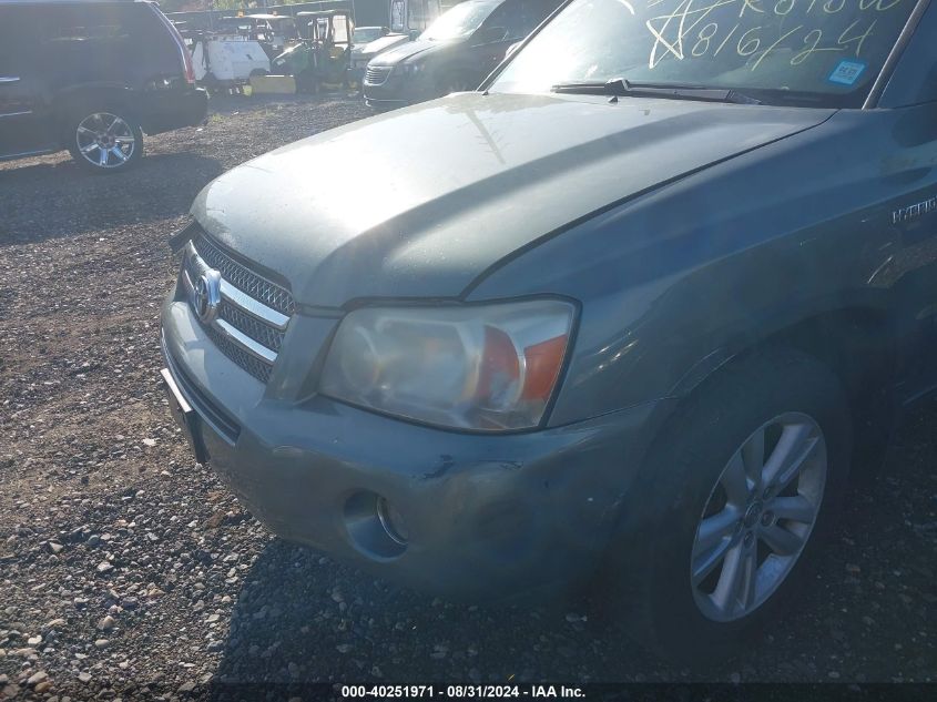 2007 Toyota Highlander Hybrid V6 VIN: JTEEW21A270043350 Lot: 40251971