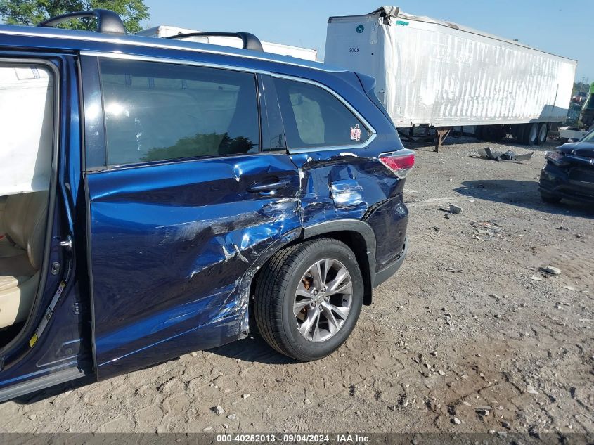 2014 Toyota Highlander Xle VIN: 5TDJKRFH0ES026876 Lot: 40252013