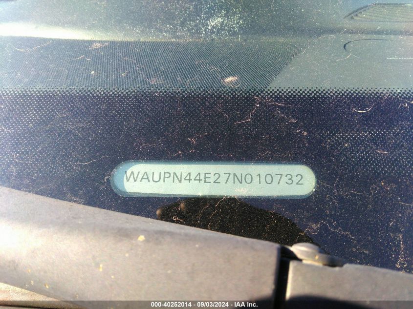 WAUPN44E27N010732 2007 Audi S8 5.2