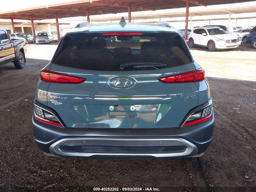 2022 Hyundai Kona Limited VIN: KM8K53A32NU803683 Lot: 40252202