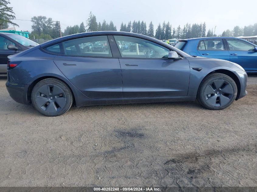 2023 Tesla Model 3 Long Range Dual Motor All-Wheel Drive VIN: 5YJ3E1EB2PF667694 Lot: 40252248