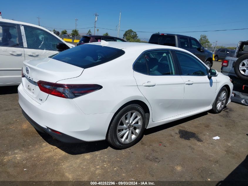 2022 Toyota Camry Le VIN: 4T1R11AK6NU654619 Lot: 40252296