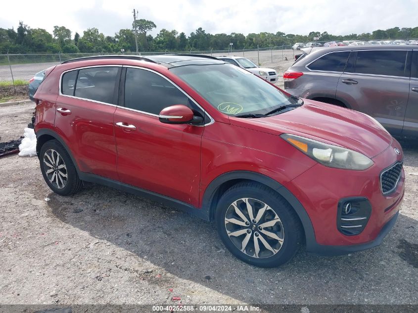 2018 Kia Sportage Ex VIN: KNDPN3AC0J7394554 Lot: 40252588