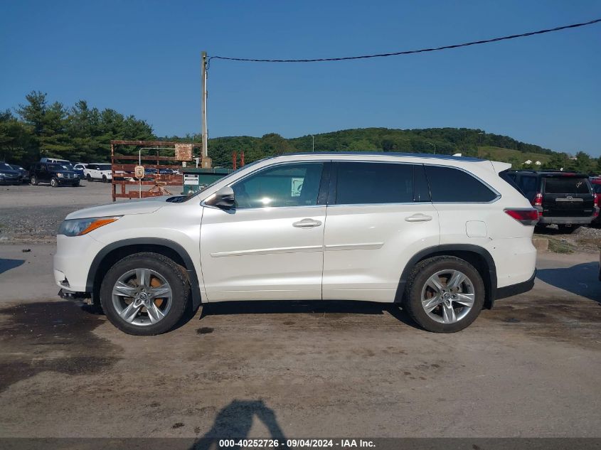 2016 TOYOTA HIGHLANDER LIMITED/LTD PLATINUM - 5TDDKRFH7GS291178