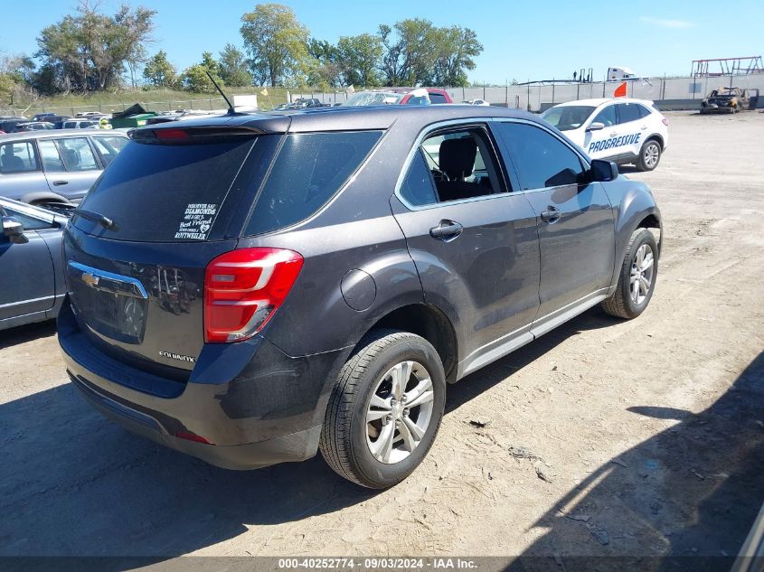 2016 Chevrolet Equinox Ls VIN: 2GNALBEK3G6185090 Lot: 40252774