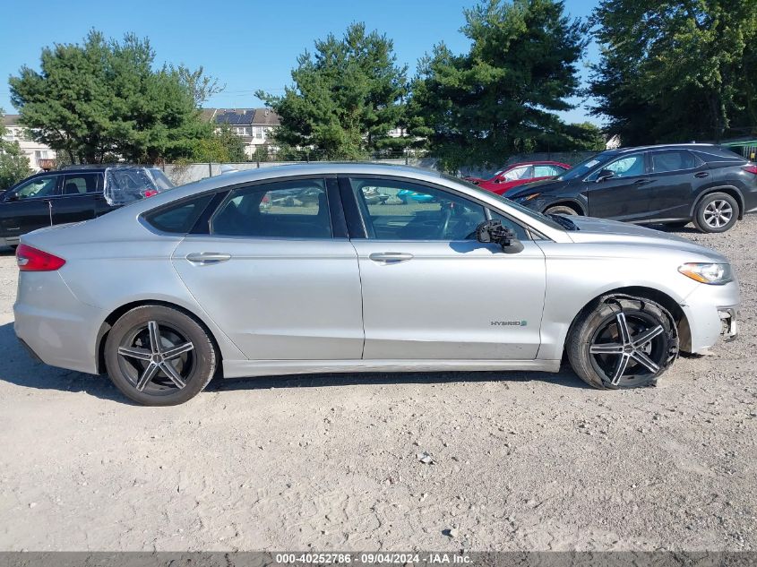 2019 Ford Fusion Se VIN: 3FA6P0LU8KR119704 Lot: 40252786