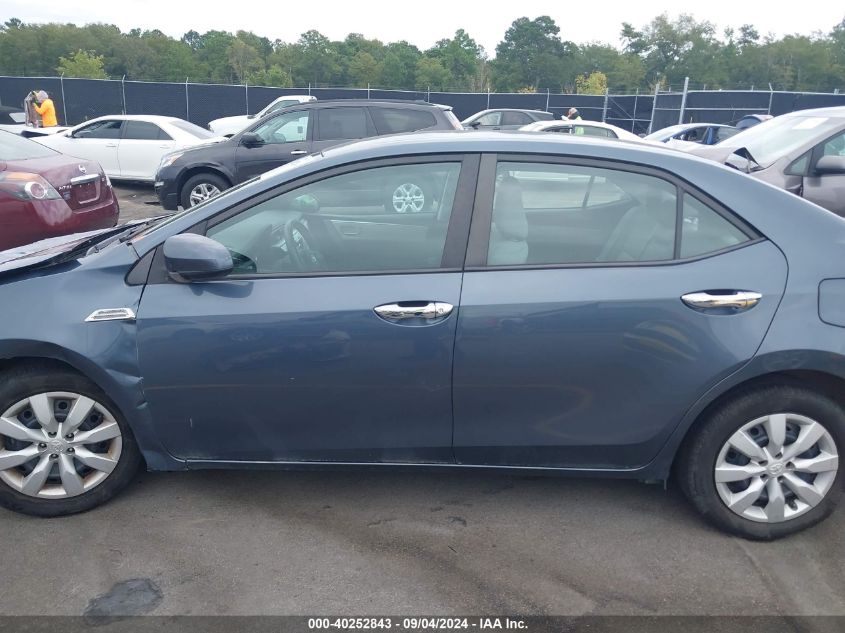 2015 Toyota Corolla L/Le/Le Pls/Prm/S/S Pls VIN: 2T1BURHE4FC296348 Lot: 40252843