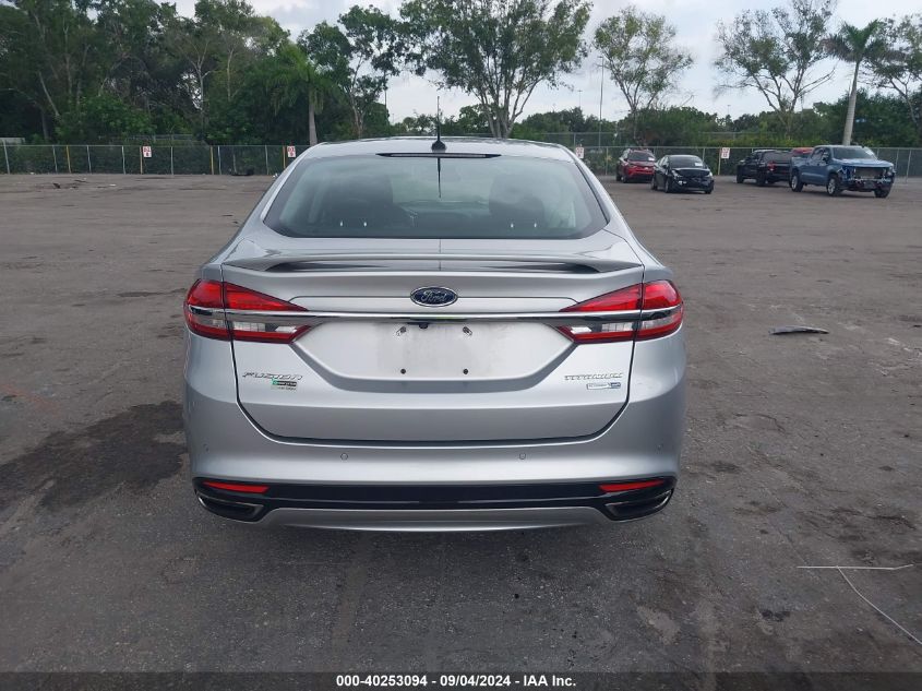 2018 Ford Fusion Titanium VIN: 3FA6P0D91JR132092 Lot: 40253094