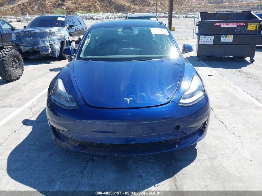 2022 Tesla Model 3 Long Range Dual Motor All-Wheel Drive VIN: 5YJ3E1EB2NF267194 Lot: 40253197