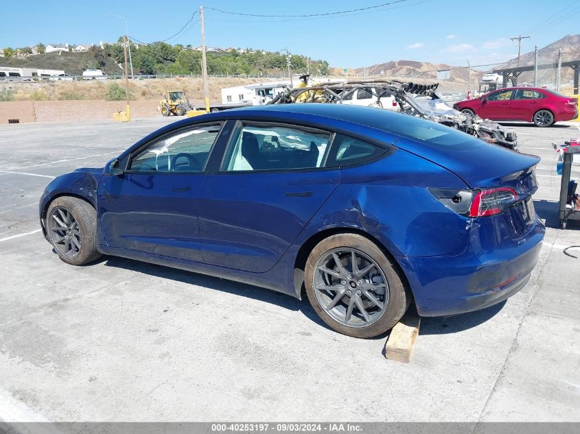 2022 Tesla Model 3 Long Range Dual Motor All-Wheel Drive VIN: 5YJ3E1EB2NF267194 Lot: 40253197